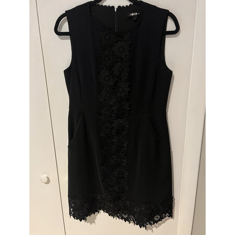 Nanette Lepore Black Lace High Neck Sleeveless Dress‎ Size 6 Crochet